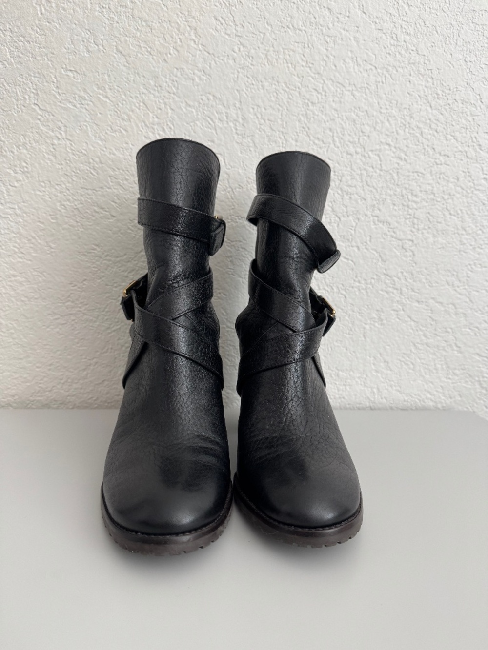 Kate Spade Heeled Mid-Shaft Leather Boots - Size 7.5